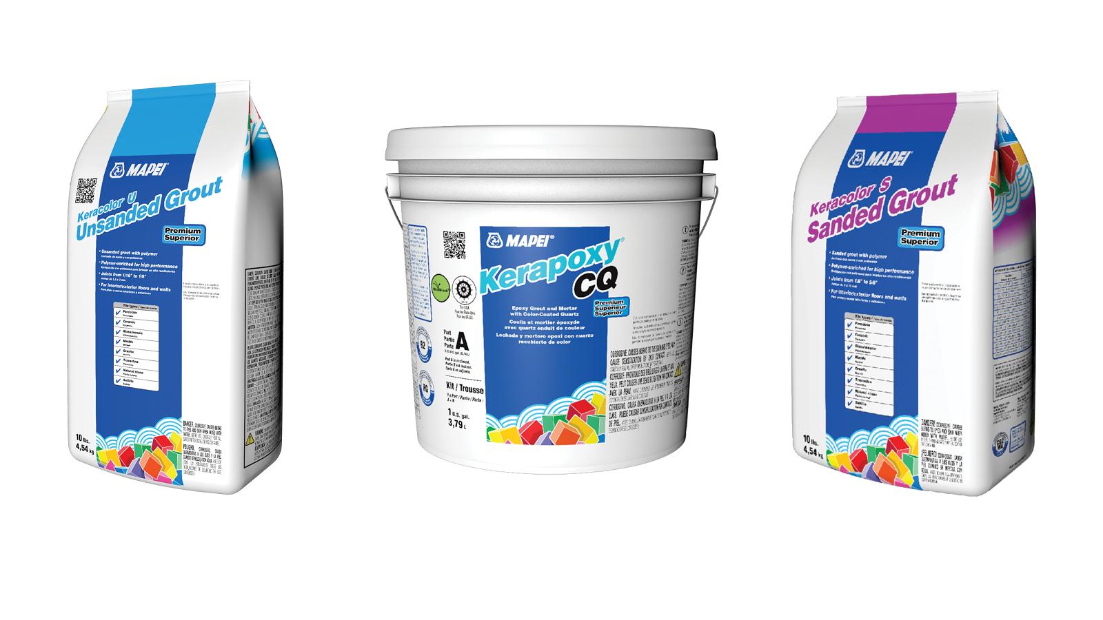 Mapei grout options for different tile types and applications