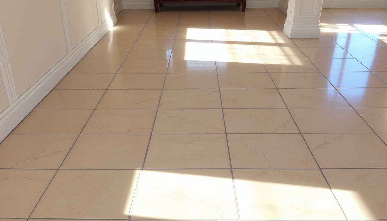Well-maintained ceramic tile floor